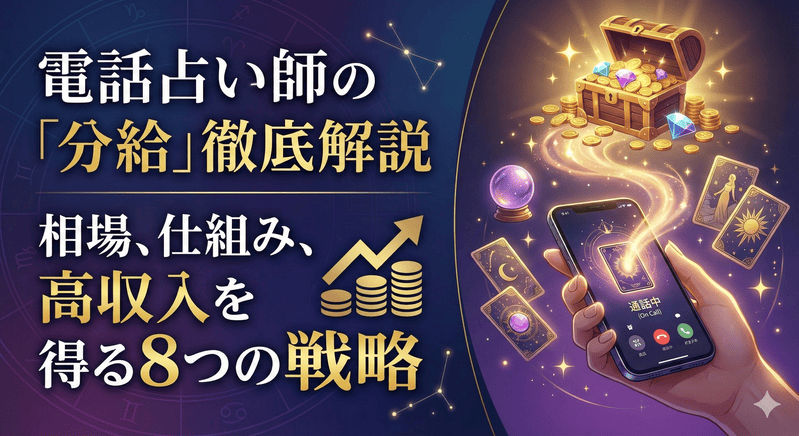 電話占い師の「分給」徹底解説：相場、仕組み、高収入を得る8つの戦略